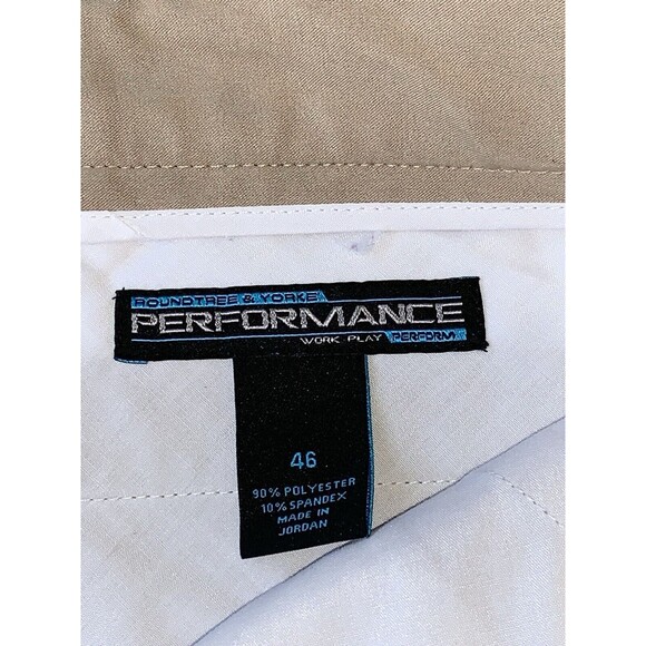 ROUNDTREE & YORKE Men's Performance Work Play Beige Golf Shorts - Size 46 - Picture 3 of 7